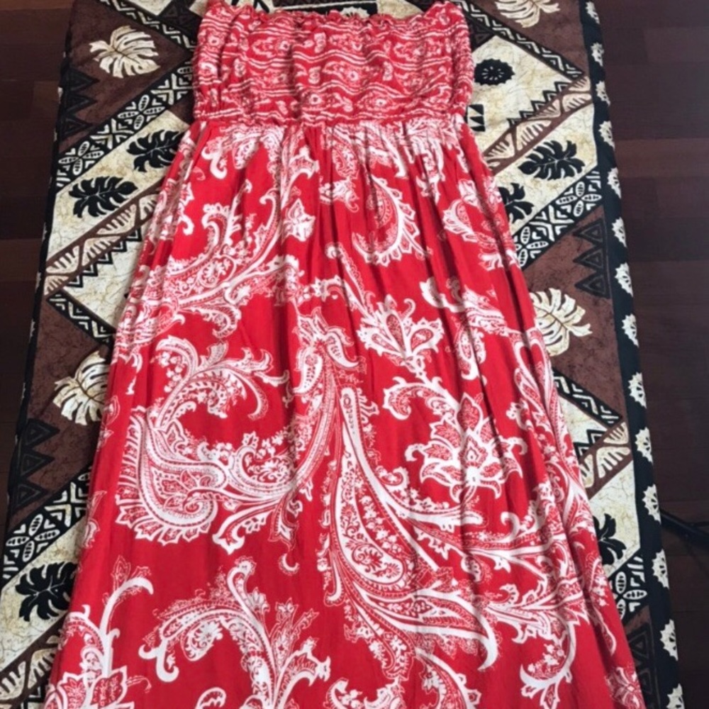 Strapless Red Dress